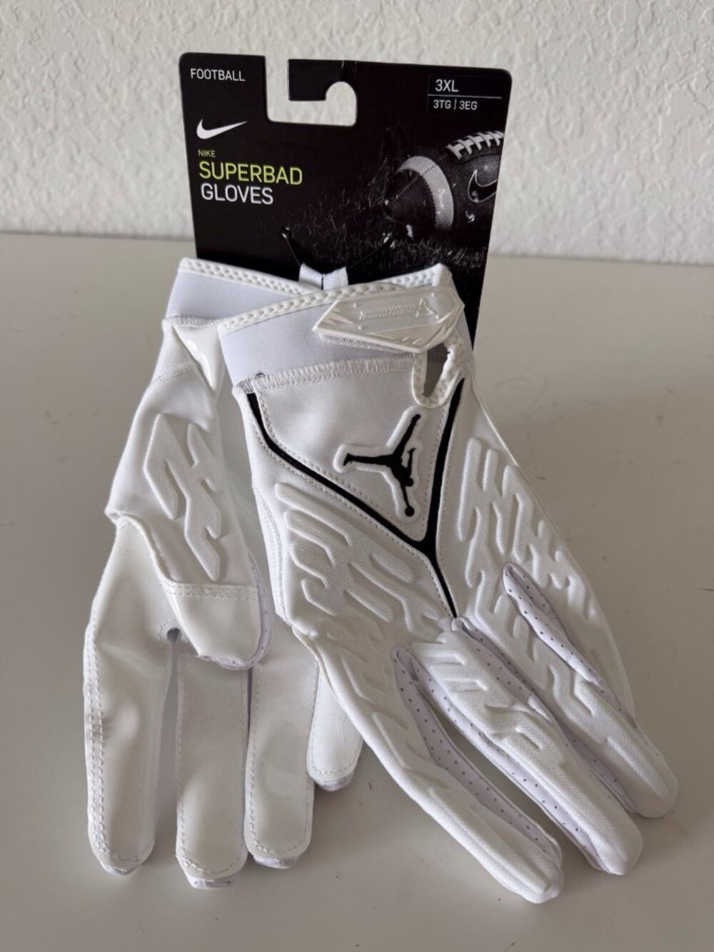Nike Jordan Superbad Gloves Football Gloves Black White DX4476-102 Men’s Sz 3XL